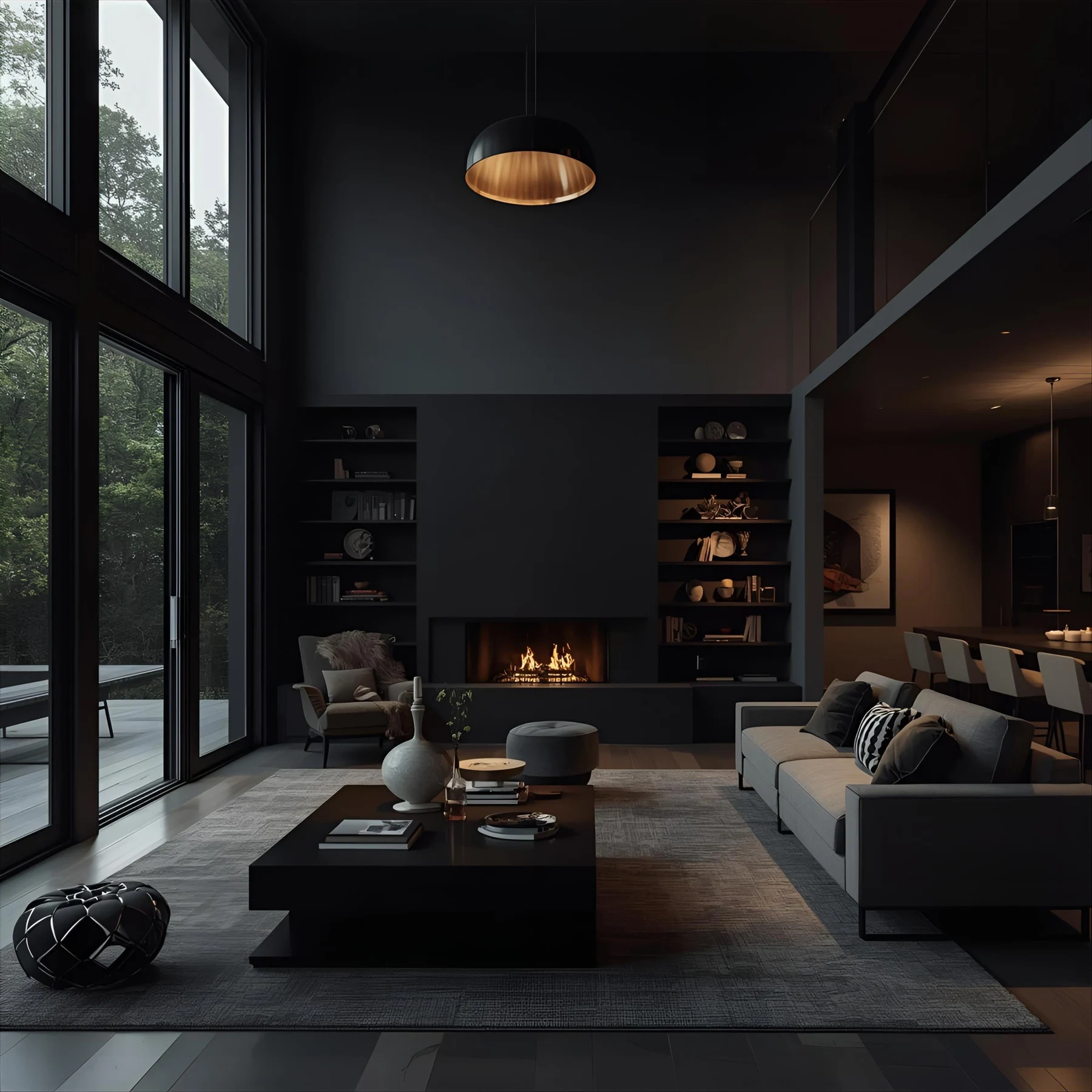 Warm contemporary living room